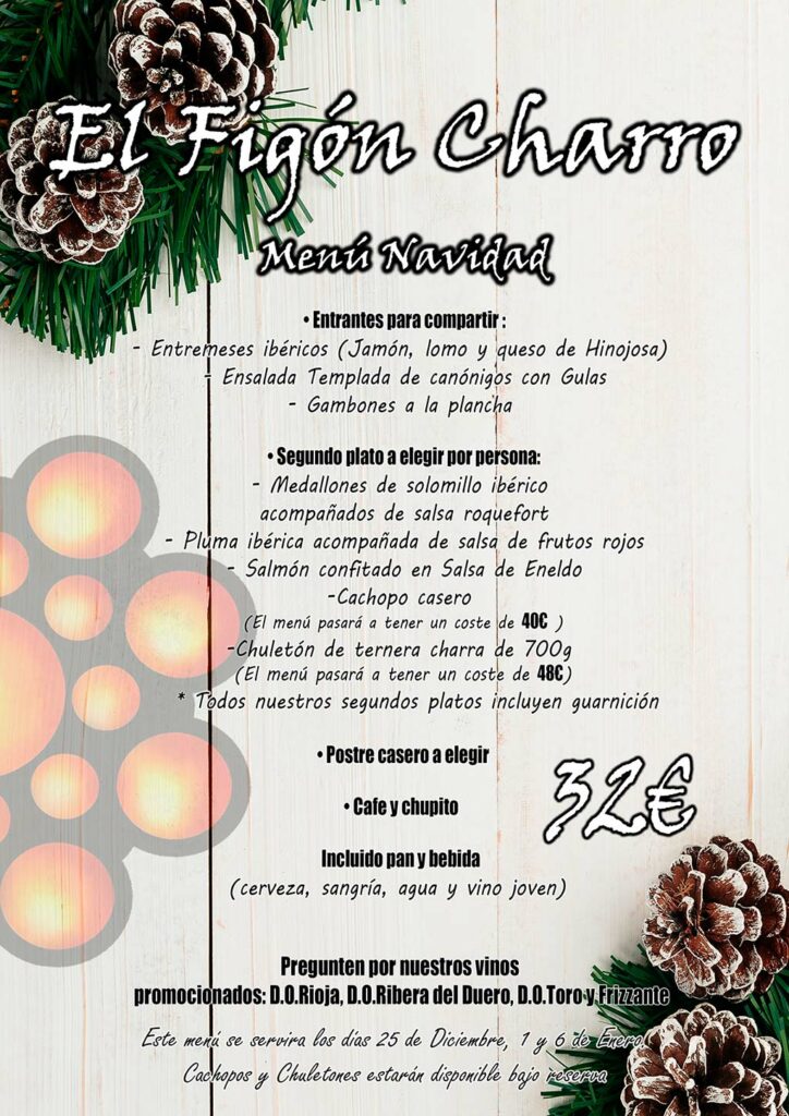 menu 2025 navidad sin refresco